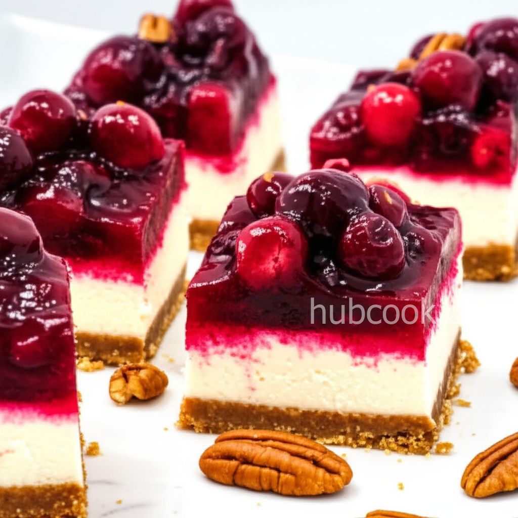 Keto Berry Pecan Cheesecake Bars