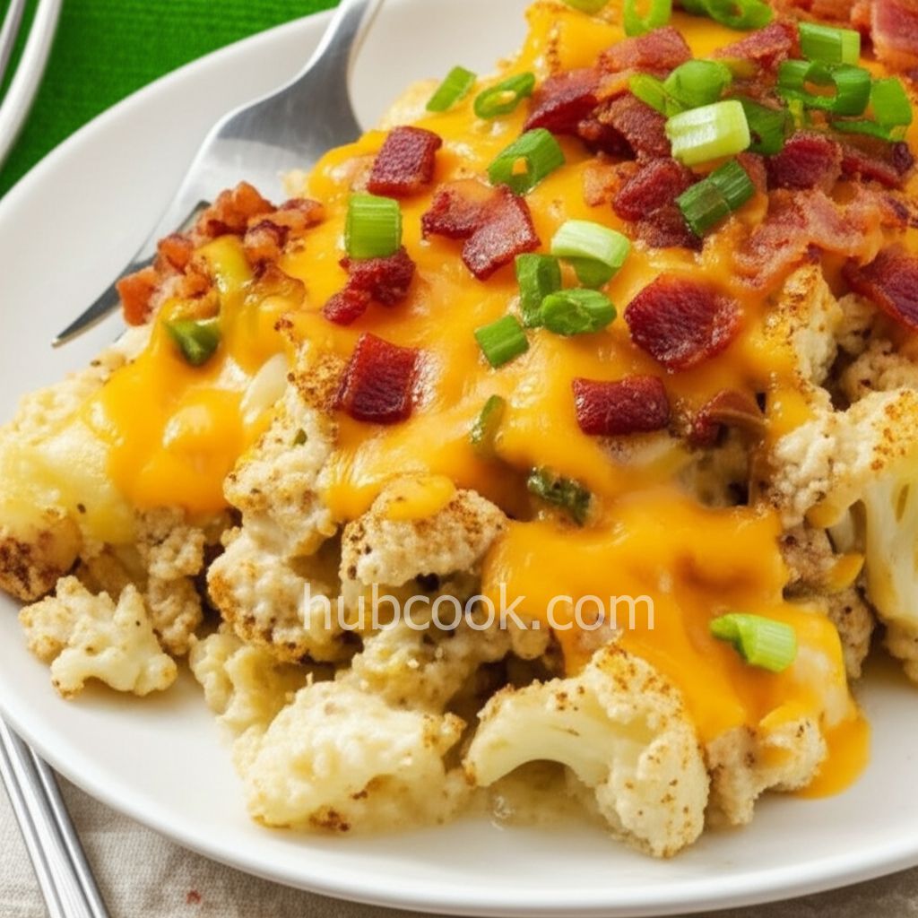 Loaded Cauliflower Chicken Casserole
