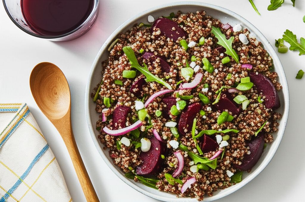 Quinoa, Beet, and Arugula Salad