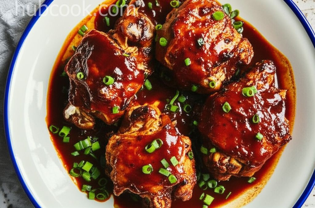 Slow Cooker BBQ Chicken Thighs
