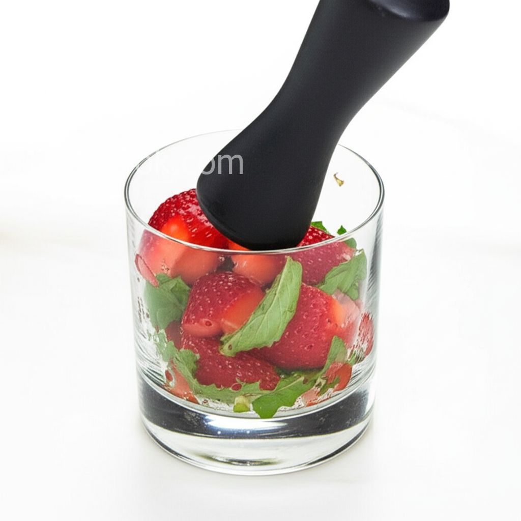 Strawberry Basil Bourbon Smash