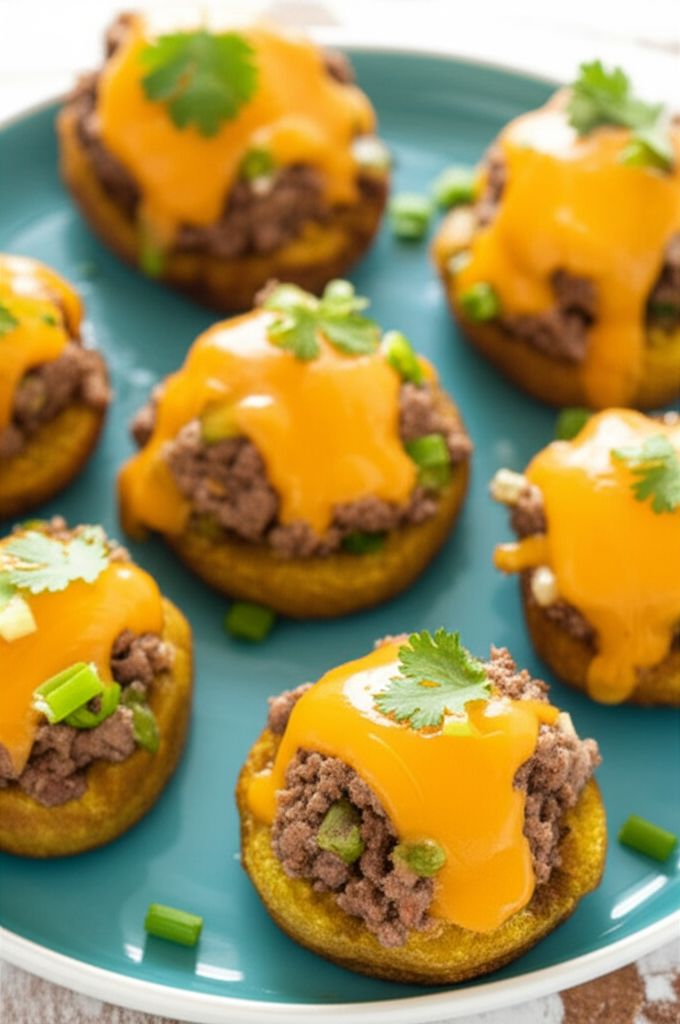 Tostones Rellenos (Stuffed Plantain Cups)