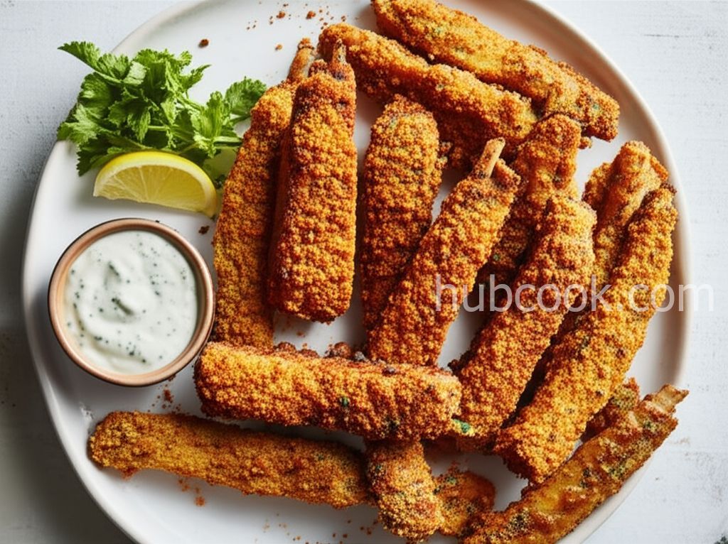 Country Fried Ribs with Zesty Buttermilk Ranch Dressing