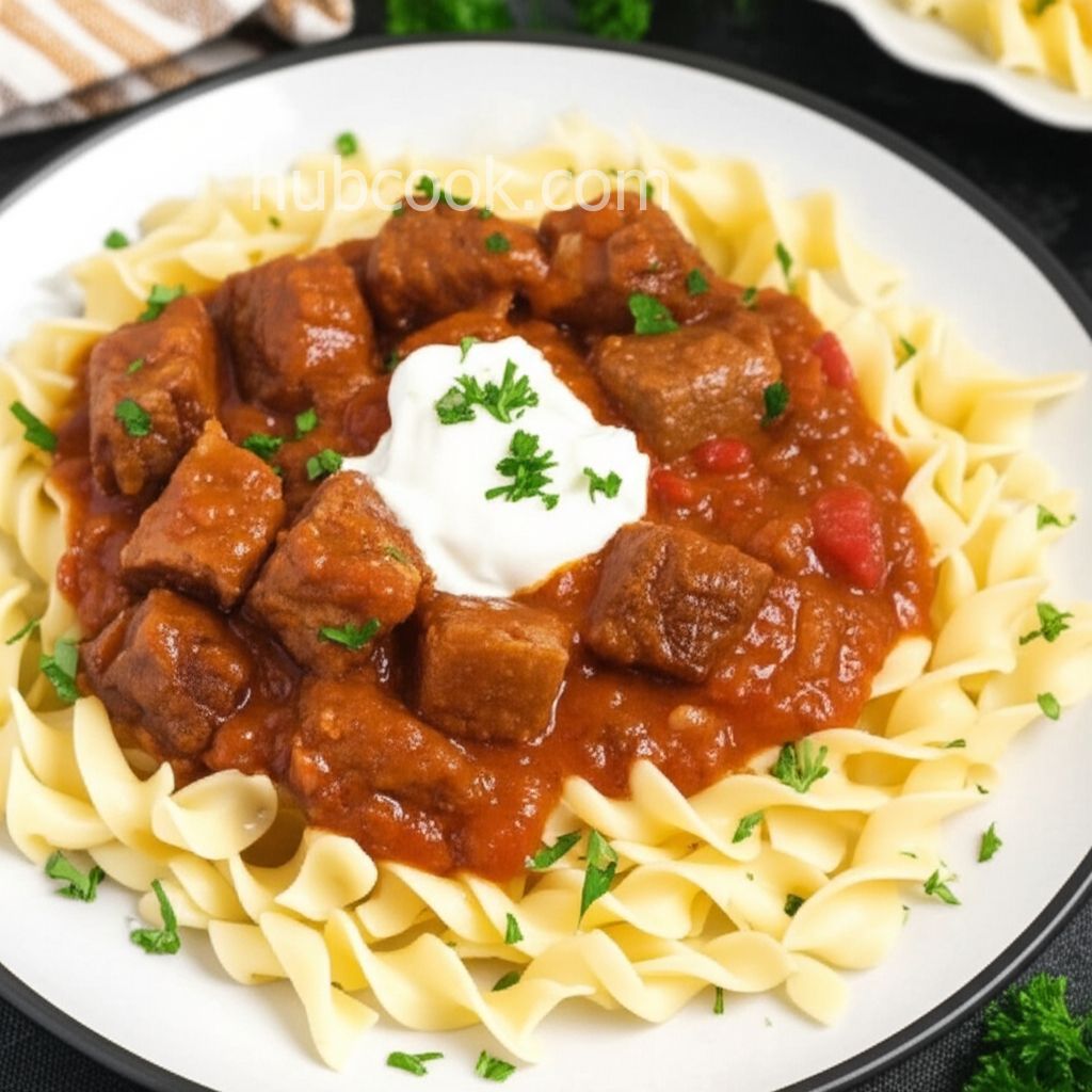 Porkolt (Hungarian Stew) Made With Pork