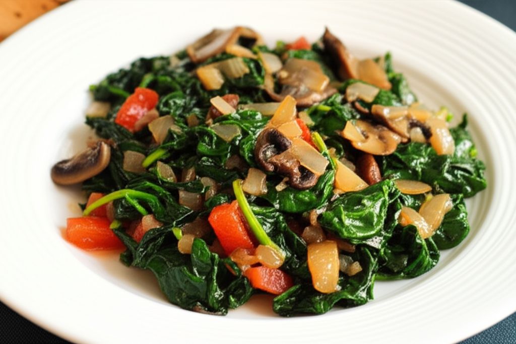 Sauteed Spinach and Mushrooms