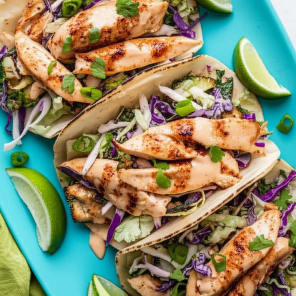 Slow Cooker Asian Chicken Tacos with Broccoli Slaw