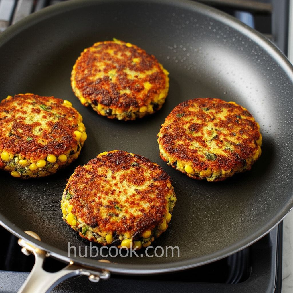 Spicy Black Bean and Corn Burgers